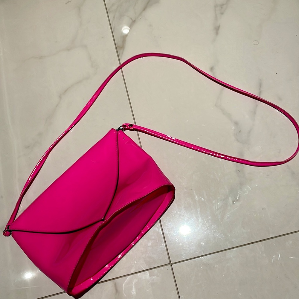 Marc Jacobs Hot Pink Patent Leather Purse with Removable strap